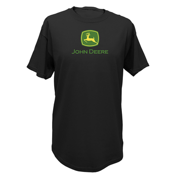 John Deere Mens/Unisex Size S Logo Tee T-Shirt Black