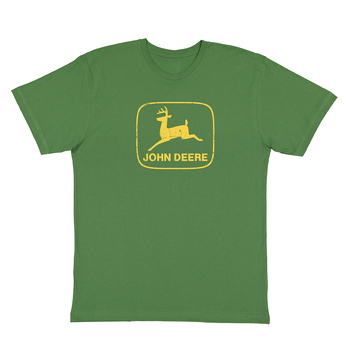 John Deere Mens/Unisex Size S Vintage Logo Tee T-Shirt Green 