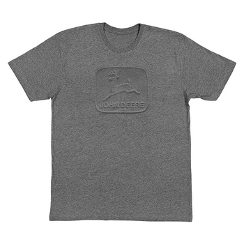 John Deere Embossed Logo T-Shirt Mens/Unisex Charcoal 2XL