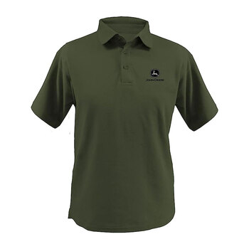 John Deere Small Mens Polo Shirt w/ Logo - Olive 