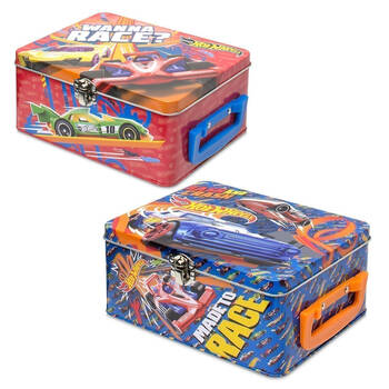 Hot Wheels Tin Storage Case f/ 15pc Slots - Assorted