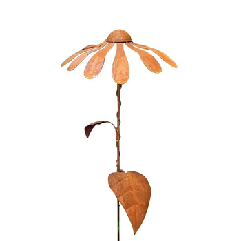 Garden Rust Metal 90cm Daisy Flower Ornament Decor - Large