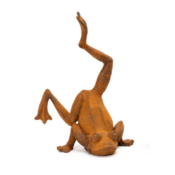 Garden Ornament Cast Iron Frogs Outdoor Decor - Assorted