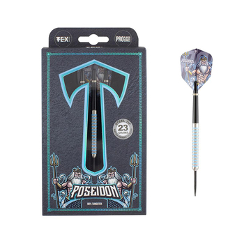 TEX 23g Poseidon 90% Tungsten Darts Barrel Shaft TEX Grip