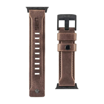 Urban Armour Gear Leather Strap Band For Apple Watch 44/42mm - Brown