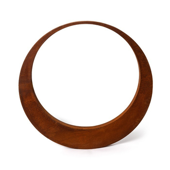 Garden Ornament 100cm Rust Thick Metal Ring w/ Stake - Brown