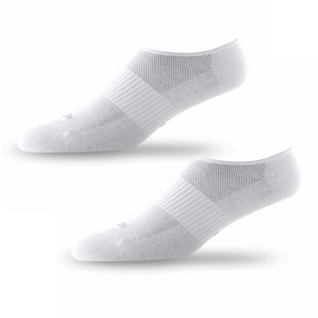 2PK Lightfeet Lightweight W12/M11-14 Cotton Invisible No Show Socks White