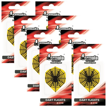 8x 3pc Formula Sports Polyester Emblem Dart Flights Standard Set