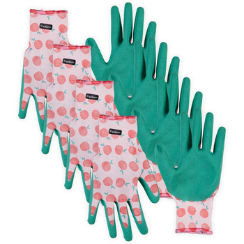 4PK Cyclone Pom Patterned Dipped Gardening Gloves Pair Small