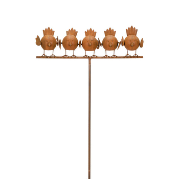 Stake Tweeties on Perch 110cm Outdoor Ornament Garden Decor