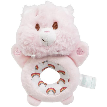 Resoftable Care Bears Plush Baby/Toddler Ring Rattle - Cheer Bear 0y+