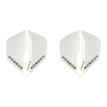 2x 3pc Robson Plus Dart Flights Standard Set - Clear White