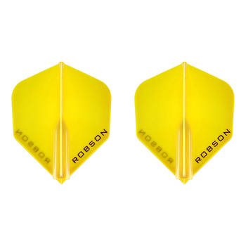 2x 3pc Robson Plus Dart Flights Standard Set - Yellow