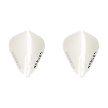 2x 3pc Robson Plus Dart Flights F Shape Accessory Set - White