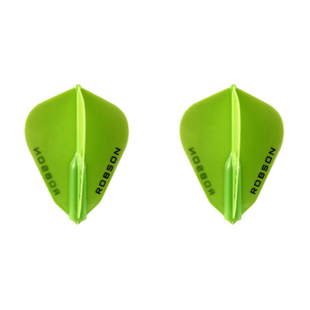 2x 3pc Robson Plus Dart Flights F Shape Accessory Set - Green