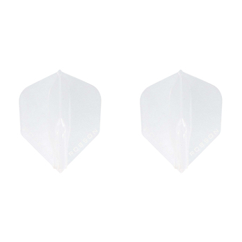 2x 3pc Robson Plus Dart Flights Standard Set - Clear Crystal