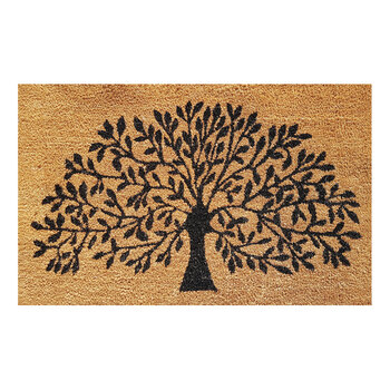 Solemate Latex Tree of Life Mat 50x80cm Tree of Life Black