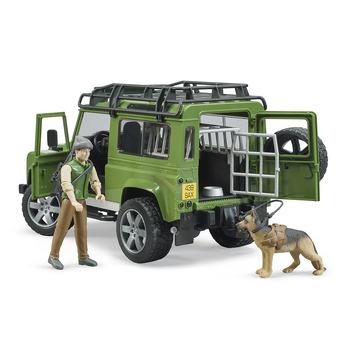 Bruder 1:16 Land Rover Defender Station Wagon w/ Forester/Dog 4y+