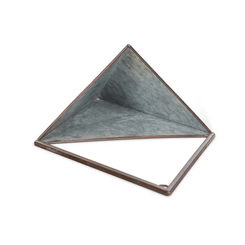 2pc Pot Wall Prism Hanging Planter Outdoor Yard/Patio Garden Decor Bronze