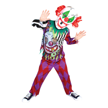 Scary Clown Lenticular Eyes Costume Children/Kids Size 5-6y