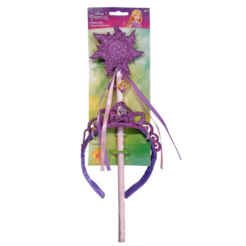 Disney Rapunzel Accessory Bundle - Wand & Tiara Set