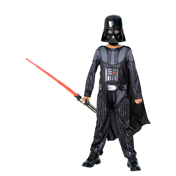 Star Wars Darth Vader & Lightsaber Costume Party Dress-Up - Size 5-6y