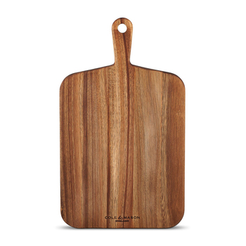 Cole & Mason Barkway 27.5cm Acacia Wood Chopping Board w/Handle Med - Brown