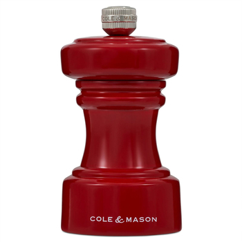 Cole & Mason Hoxton Red Gloss Salt Mill Grinder 104mm