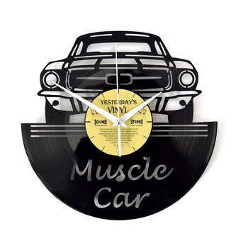 Yesterday’s Vinyl Music Lover Memorabilia Clock Muscle Car