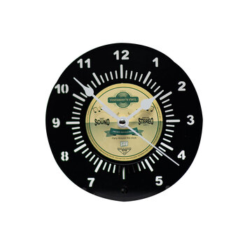 Yesterday’s Vinyl Music Lover Deskclock Yellow/Green 18cm