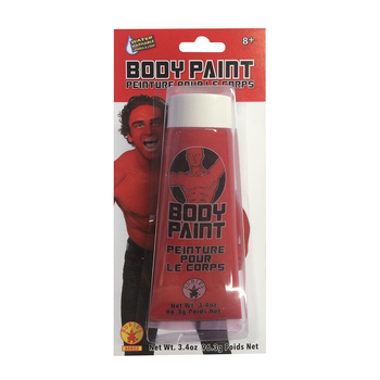 Body Paint 100ml Tube Mardi Gras Party Makeup Costume Red