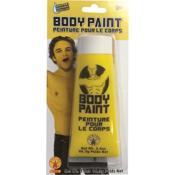 Body Paint 100ml Tube Mardi Gras Party Makeup Costume Yellow