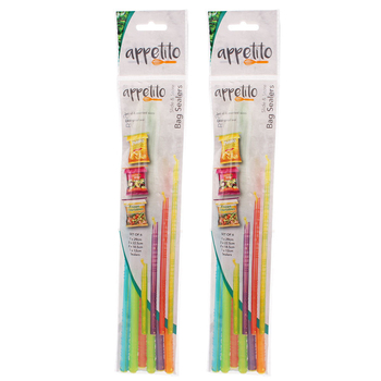 2x 6pc Appetito Slide & Store Bag Sealers Assorted