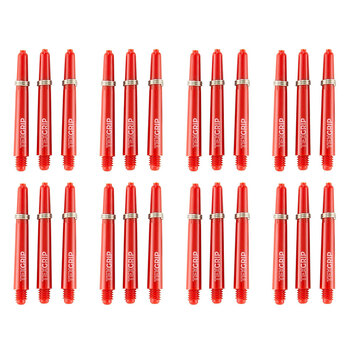 8x 3pc Formula Sports Tex Grip 30mm Nylon Shafts Short - Red