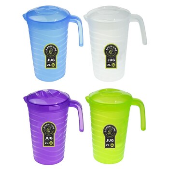 4PK Lemon & Lime Pitcher 2.2Lt Assorted