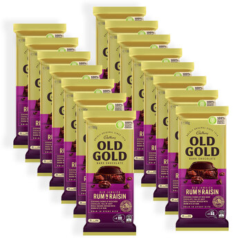 15pc Cadbury Old Gold Jamaica Rum & Raisin Chocolate Bar 180g