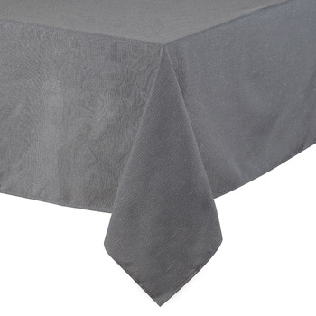 Ladelle Seno Polyester/Linen 150x230cm Rectangular Tablecloth Charcoal