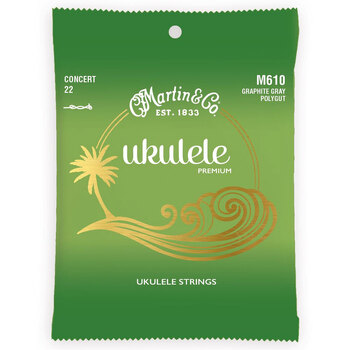 Martin Guitar M610 Premium Ukulele Strings Polygut Concert