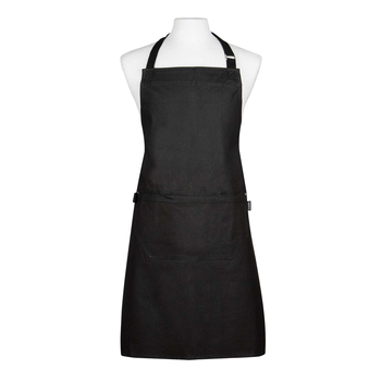 Ladelle Lennox Cotton 69x90cm Apron w/ 2-Front Pockets - Black