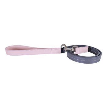 Rosewood 107cm Leather Pet/Dog Lead Training/Walking Animal Leash Baby Pink/Grey