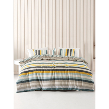 ESPRIT Anker Stripes/Geometric Double Sided Quilt Cover Set DB