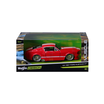 Maisto 1:24 Design Classic Muscle 1967 Ford Mustang GT Model Car Toy 8y+