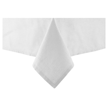 Ladelle Base Linen Look White Large 1.5mx2.65m Rectangular Tablecloth/Cover