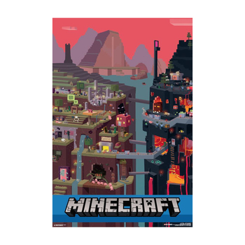 Impact Merch Minecraft World Red Regular Sized Poster 92x61cm