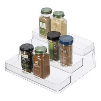 Oggi Neat 3-Tier 25cm Spice & Pantry Organiser Rack - Clear