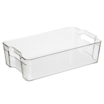 Oggi 21cm Stackable Storage Bin Home Food Organiser w/ Handles - Clear