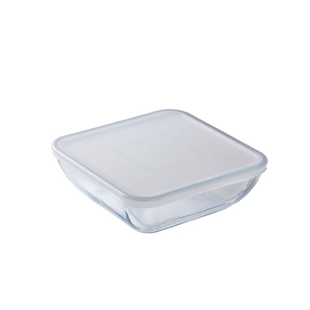 O Cuisine Square 1.6L/20cm Glass Storage Dish - Clear