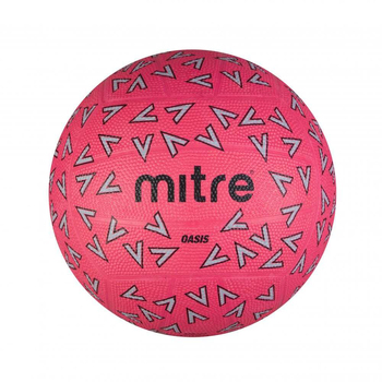 Mitre Oasis F18P Moulded Netball Pink/Grey/Black Size 5