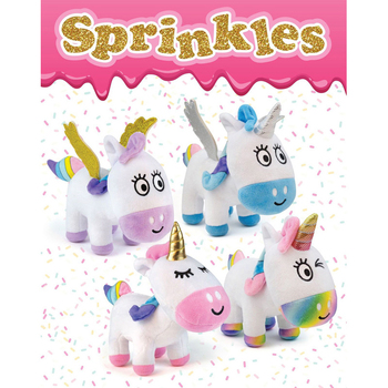 Sprinkles 18cm Unicorn Soft Animal Plush Toy Assorted