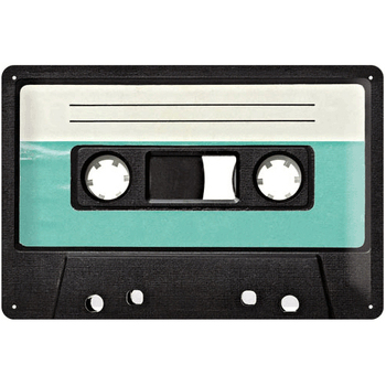 Nostalgic Art 20x30cm Medium Wall Hanging Sign Cassette Tape